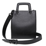 Louis Vuitton Epi Leather Sac Plat Fold Shoulder Bag Black