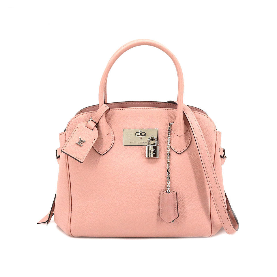Louis Vuitton Mila PM Shoulder Bag Calf Leather Rose Poodle Pink