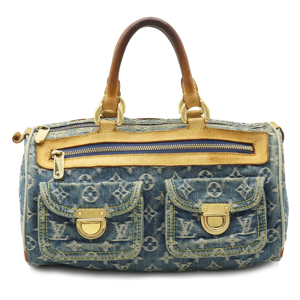 Louis Vuitton Monogram Denim Neo Speedy Handbag Mini Boston Bag