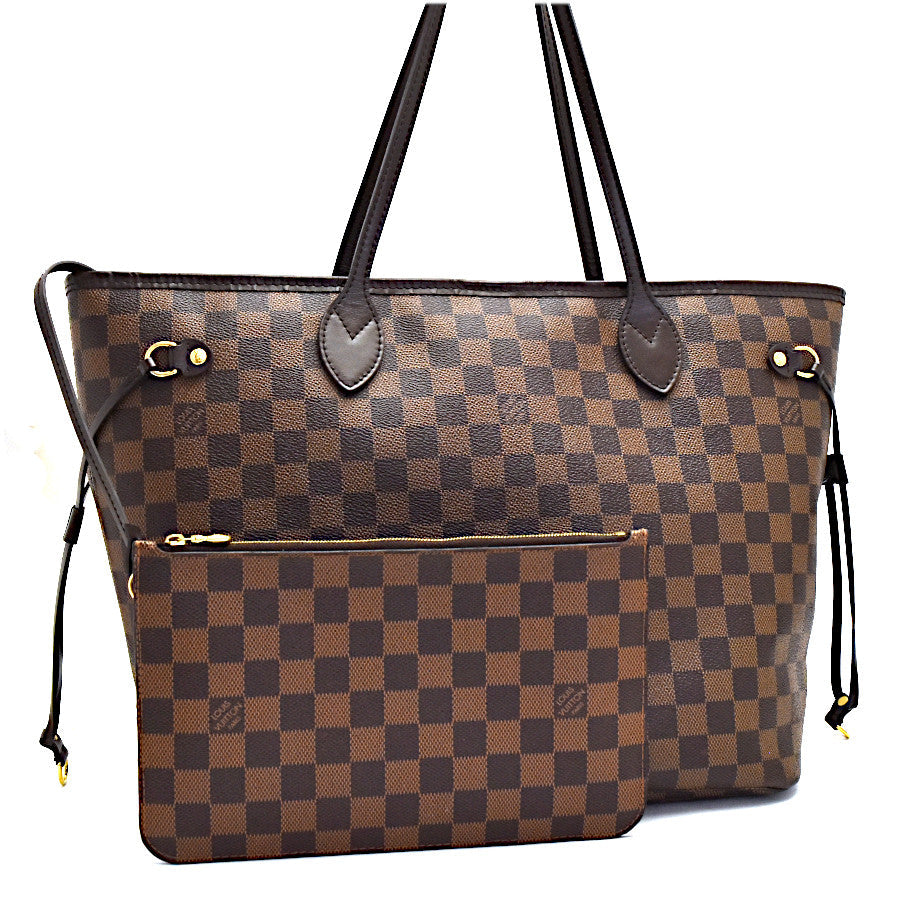 Louis Vuitton Tote Bag Neverfull MM Damier Ebene Brown