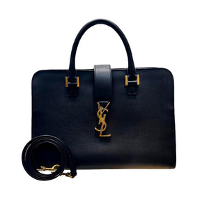 Saint Laurent- Small Cabas Black Leather Calf