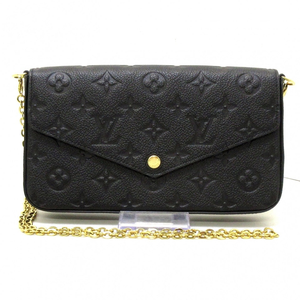 Louis Vuitton Pochette Felicie Wallet Noir Monogram Empreinte Leather