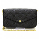 Louis Vuitton Pochette Felicie Wallet Noir Monogram Empreinte Leather