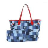 Louis Vuitton Patchwork Denim Monogram Neverfull MM Tote