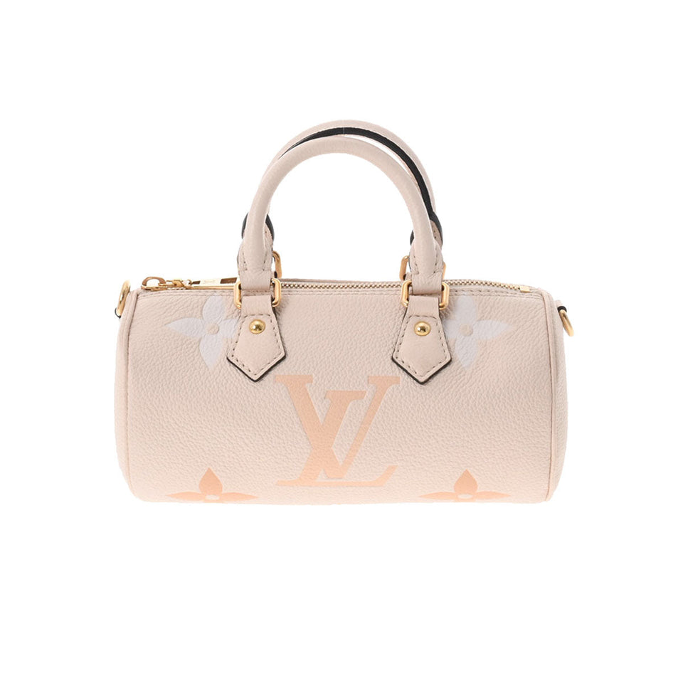 Louis Vuitton Emplant Papillon BB Cream Saffron Monogram Implant Handbag