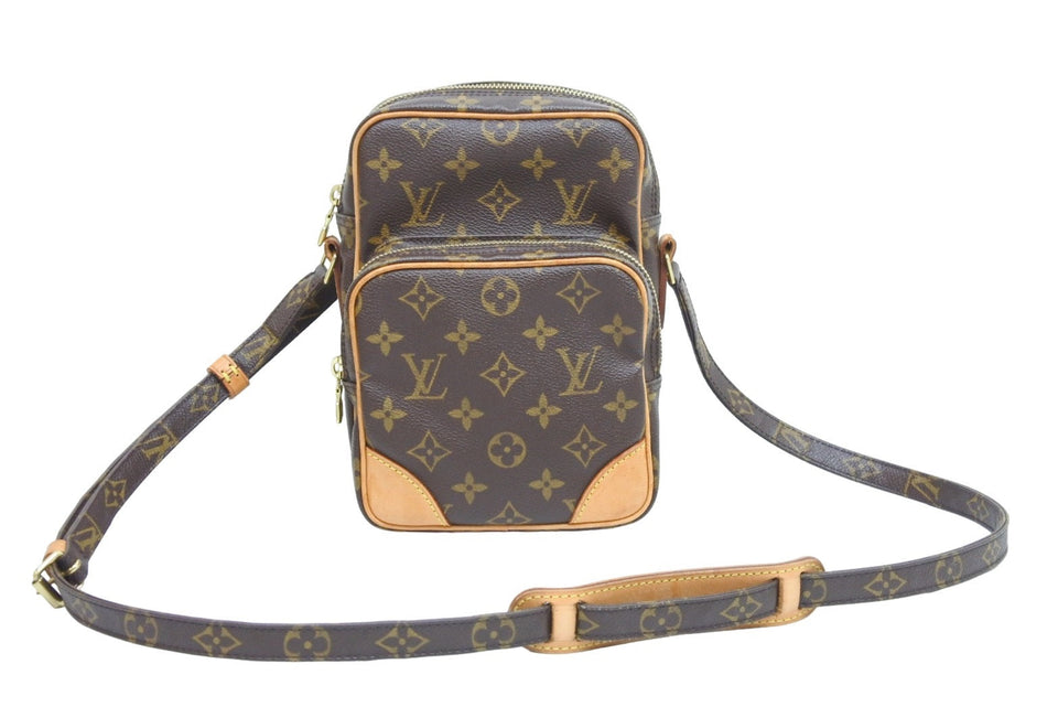 Louis Vuitton Shoulder Bag Amazon Pochette PVC Leather Brown