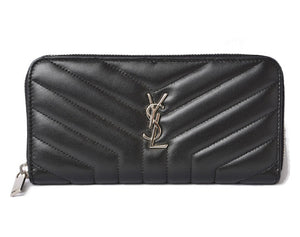 Saint Laurent- Paris Wallet Long Wallet Leather Black