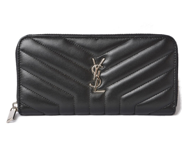 Saint Laurent- Paris Wallet Long Wallet Leather Black