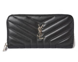 Saint Laurent- Paris Wallet Long Wallet Leather Black