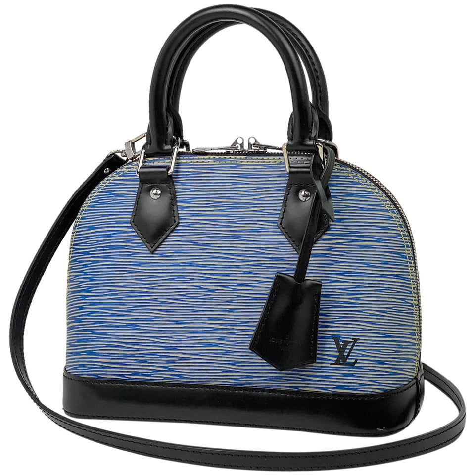 Louis Vuitton Alma BB 2way Shoulder Bag Epi Denim Epi Blue