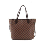 Louis Vuitton Damier Neverfull MM Tote Bag Ebene Cerise Brown Gold