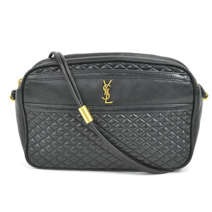 Saint Laurent- Shoulder Bag Leather Black Gold
