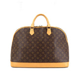 Louis Vuitton Monogram Alma Voyage MM Boston Bag Brown