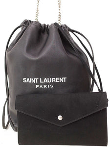 Saint Laurent- Paris Teddy Pouch Shoulder Bag Black