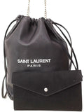 Saint Laurent- Paris Teddy Pouch Shoulder Bag Black