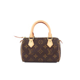 Louis Vuitton Monogram Mini Speedy Hand Bag Brown
