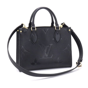 Louis Vuitton On The Go PM 2way Bag Monogram Emplant Noir Black
