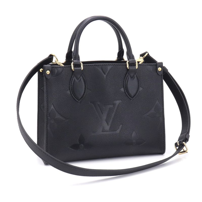Louis Vuitton On The Go PM 2way Bag Monogram Emplant Noir Black