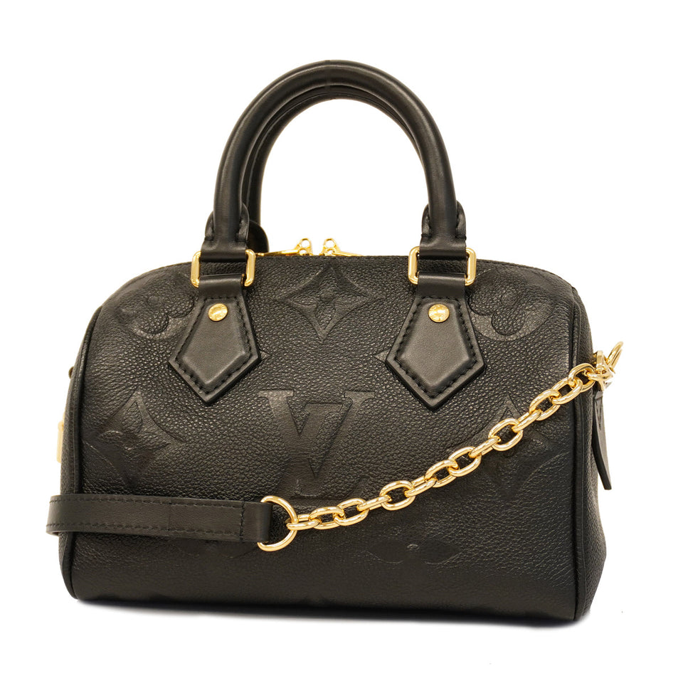 Louis Vuitton Monogram Implant Speedy Bandouliere 20 Noir Black