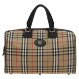 Burberry Nova Check Beige Canvas, Leather Travel Bag ( )