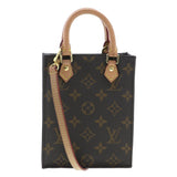 Louis Vuitton Petite Sac Plat Shoulder Bag Monogram Brown