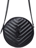 Saint Laurent- Paris Vinyl Chain Shoulder Bag Black