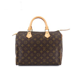 Louis Vuitton Monogram Speedy 30 hand bag brown gold hardware Speedy 30