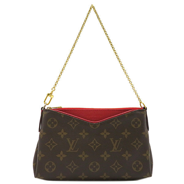 Louis Vuitton Pallas Clutch Suise Chain Bag Gold Metal Fittings