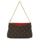 Louis Vuitton Pallas Clutch Suise Chain Bag Gold Metal Fittings