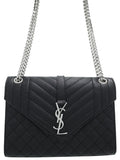 Saint Laurent- Paris Envelope Medium Chain Shoulder Bag Black