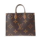 Louis Vuitton Monogram Reverse On The Go GM Brown Canvas 2way Bag