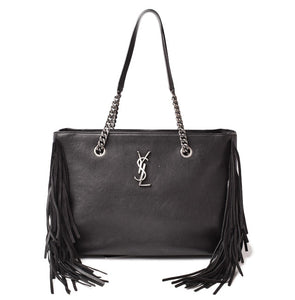 Saint Laurent- Chain Shoulder Bag Festival Fringe Black