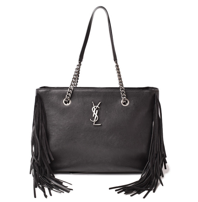 Saint Laurent- Chain Shoulder Bag Festival Fringe Black