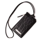 Saint Laurent- Paris Coin Case Card Case Neck Strap Embossed Black