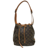 Louis Vuitton Monogram Petite Noe Drawstring Shoulder Bag Brown