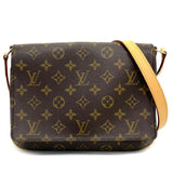 Louis Vuitton Shoulder Bag Monogram Musette Tango Brown