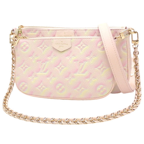 Louis Vuitton Monogram Implant Multi Pochette Accessoire Shoulder Bag Pink