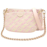 Louis Vuitton Monogram Implant Multi Pochette Accessoire Shoulder Bag Pink