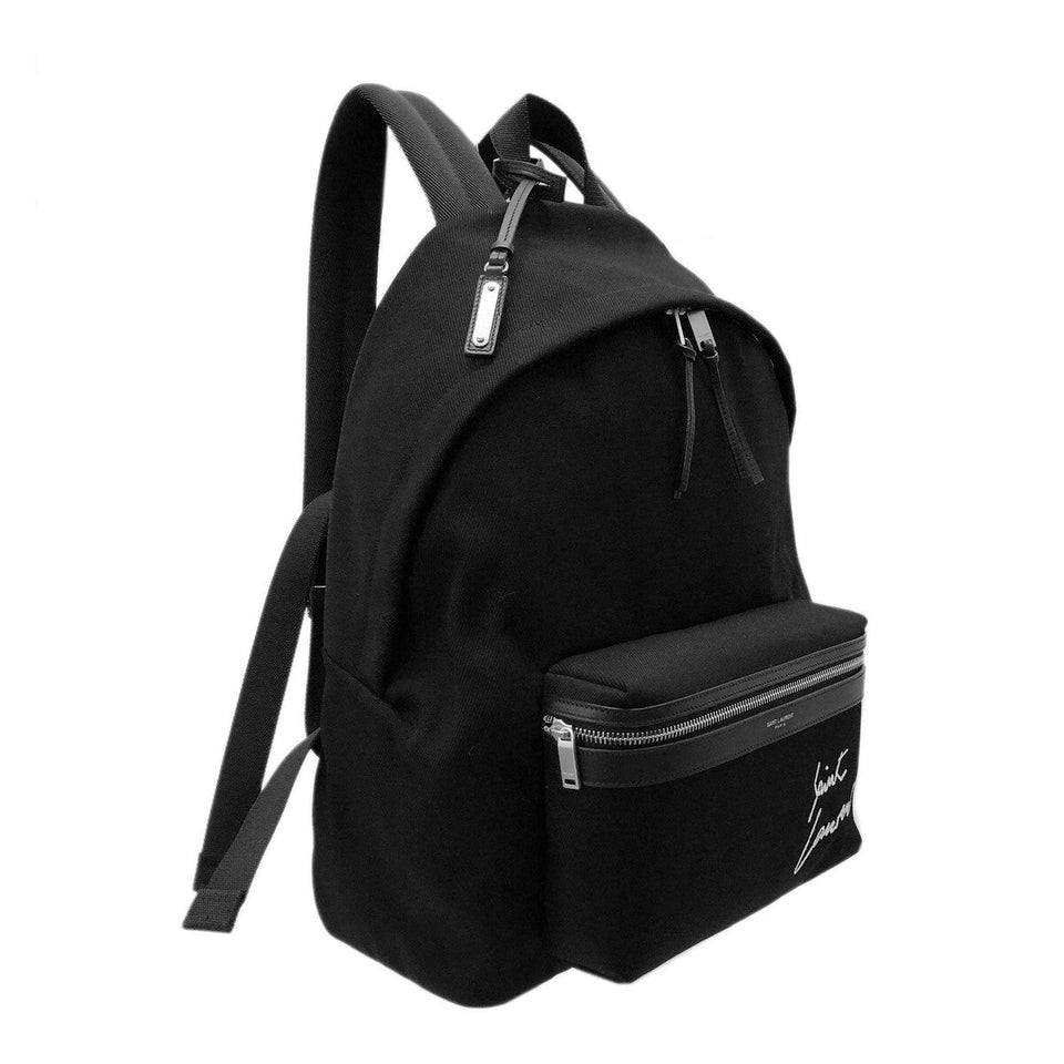 Saint Laurent- Embroidery Backpack Black