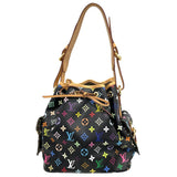 Louis Vuitton Multicolor Petite Noe Shoulder Bag Black Gold Metal Fittings