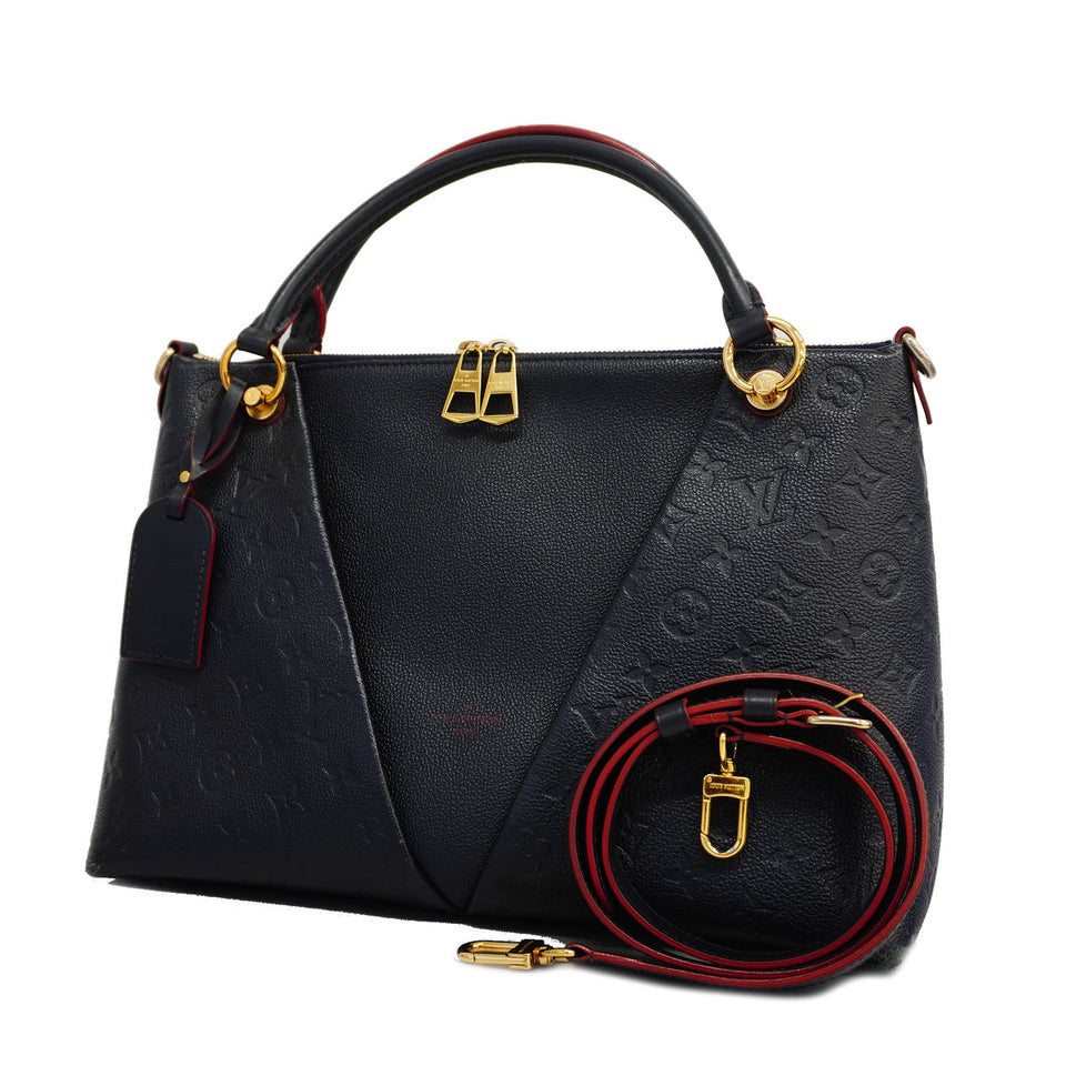 Louis Vuitton 2way Bag Monogram Implant V Tote MM Marine Rouge