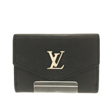 Louis Vuitton Portefeuille Lock Mini 3-fold Wallet Noir Calf Leather