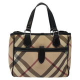 Burberry Nova Check Beige Canvas Handbag ( )