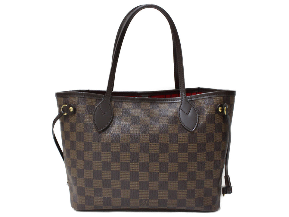 Louis Vuitton Neverfull PM Tote Bag Damier Ebene Brown