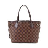 Louis Vuitton Damier Neverfull PM Tote Bag Ebene Series Brown