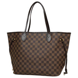 Louis Vuitton Neverfull MM Shoulder Bag Shopping Tote Bag Damier Brown