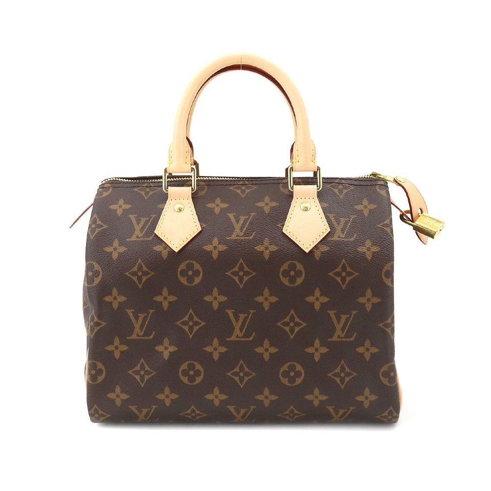 Louis Vuitton Monogram Speedy 25 Hand Bag Brown