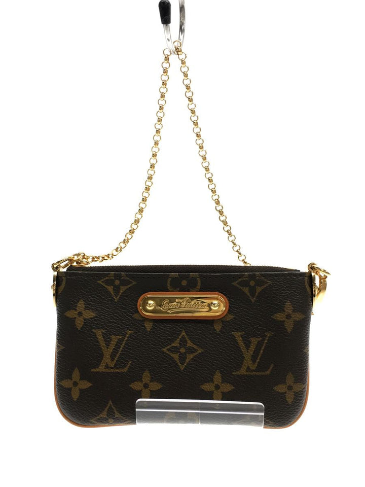 Louis Vuitton Pochette Chain Shoulder Bag Brown