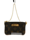 Louis Vuitton Pochette Chain Shoulder Bag Brown