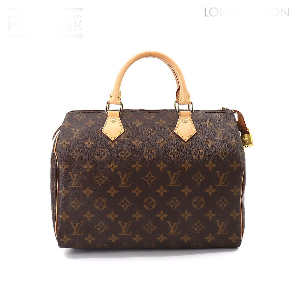 Louis Vuitton Monogram Speedy 30 Hand Bag Brown